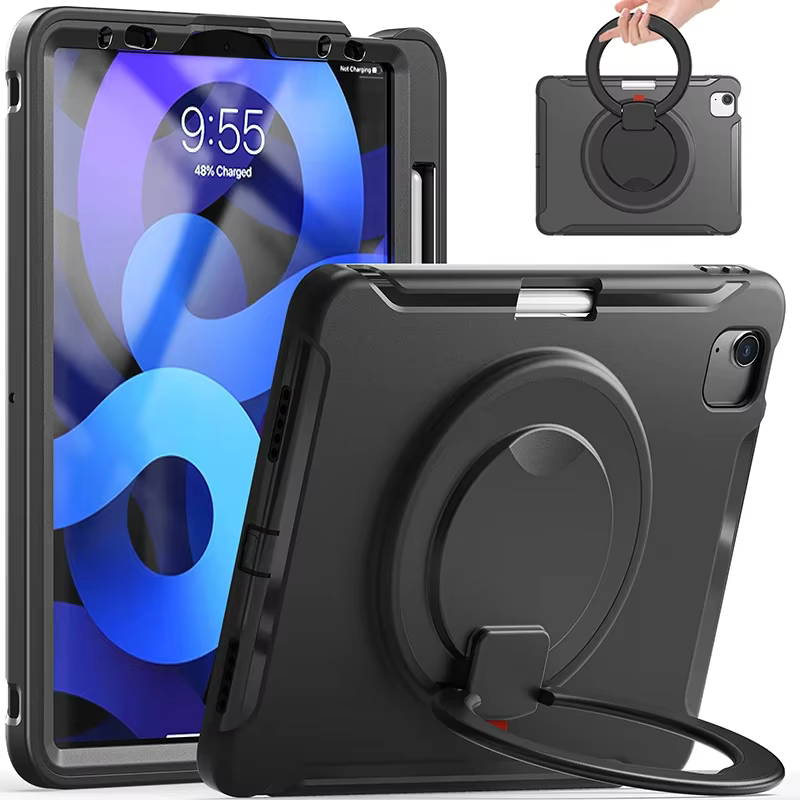 Étui de protection pour iPad Pro 11 2022 2021 2020 2018 Air 5 4 10.9 pouces, support de tablette, fente pour crayon, couverture rotative à 360 degrés