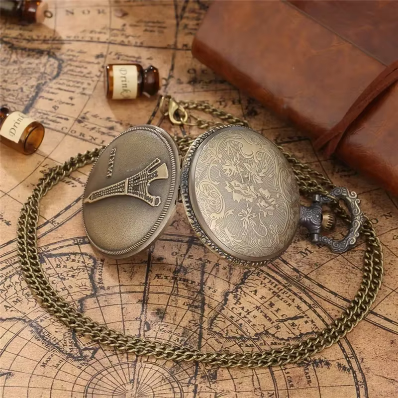 Montre de poche analogique à Quartz pour hommes et femmes