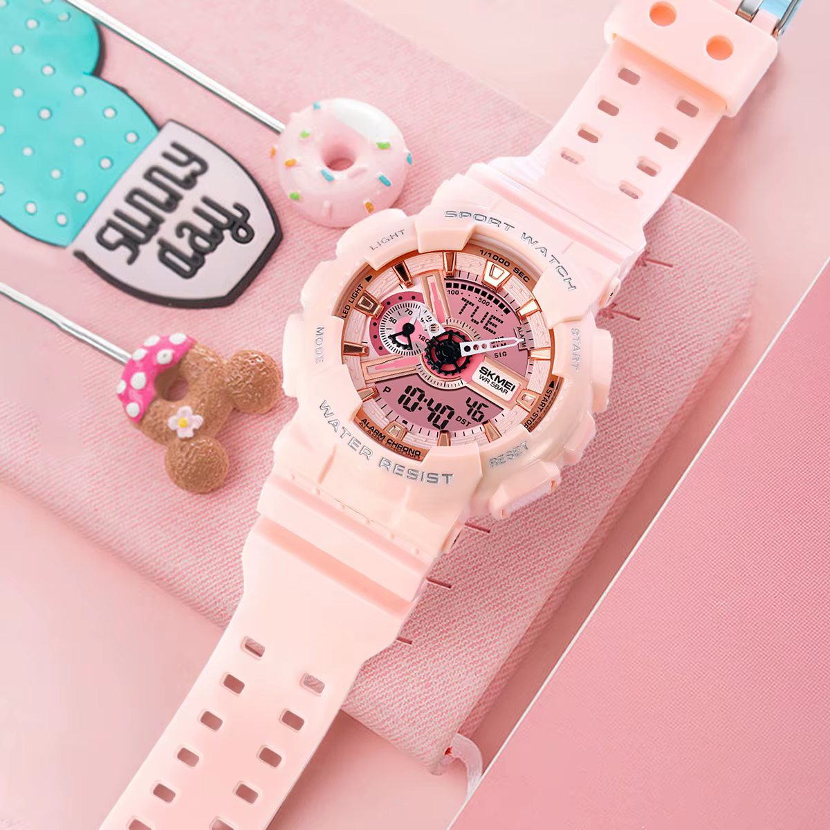 SKMEI Temps Du Monde LED Lumière Numérique Électronique Montres Pour Hommes Femmes Sport Quartz Montre Étanche