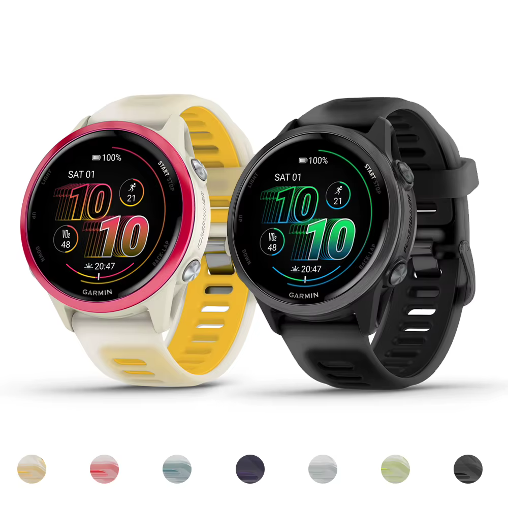 Bracelet en silicone pour Garmin Forerunner 570 265 255 42mm 47mm Vivoactive 6 5 4 Venu 4