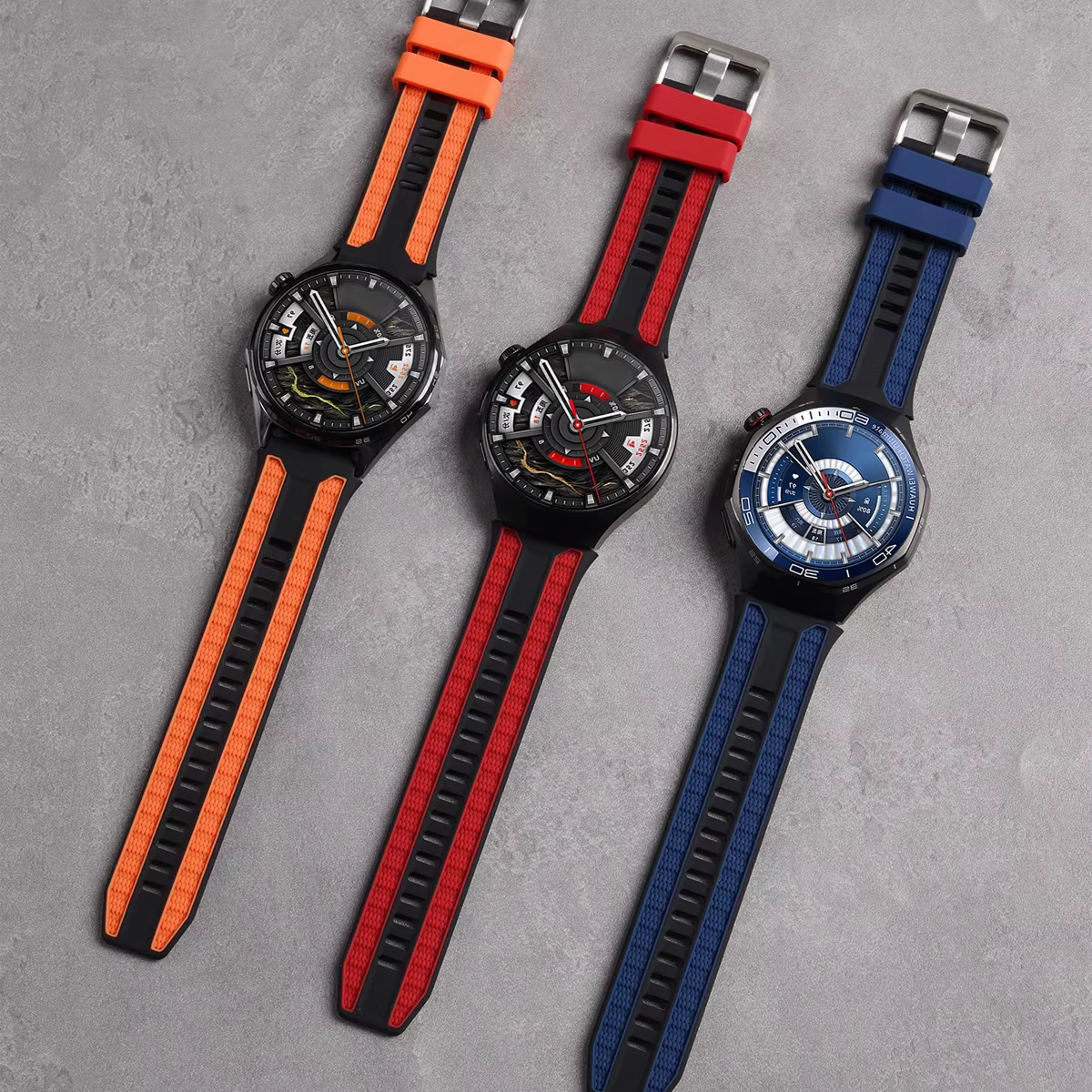 Bracelet de montre en Silicone bicolore pour Huawei Watch Ultimate 2