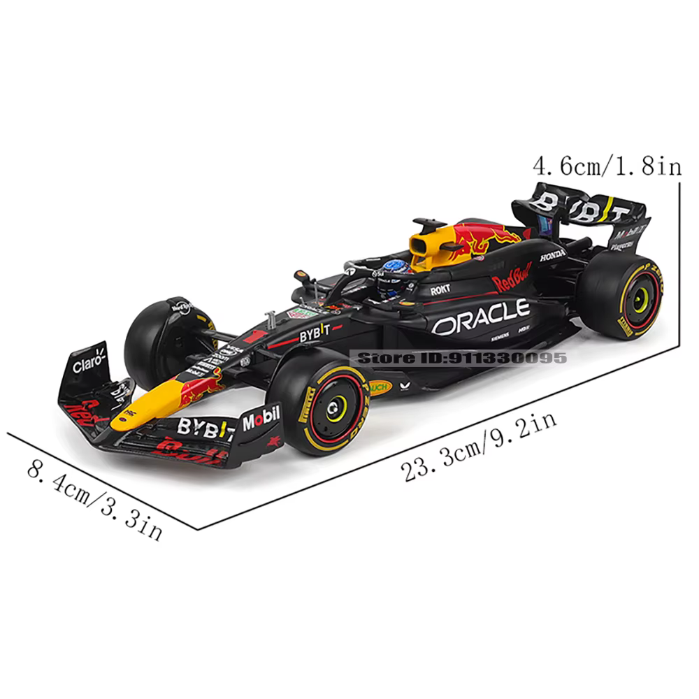 Bburago 1:24 2024 F1 Oracle Red Bull Racing # 1 Verstappen maximum # 11 Sergio Perez modèle de voiture en alliage avec modèle de voiture en acrylique jouet cadeau