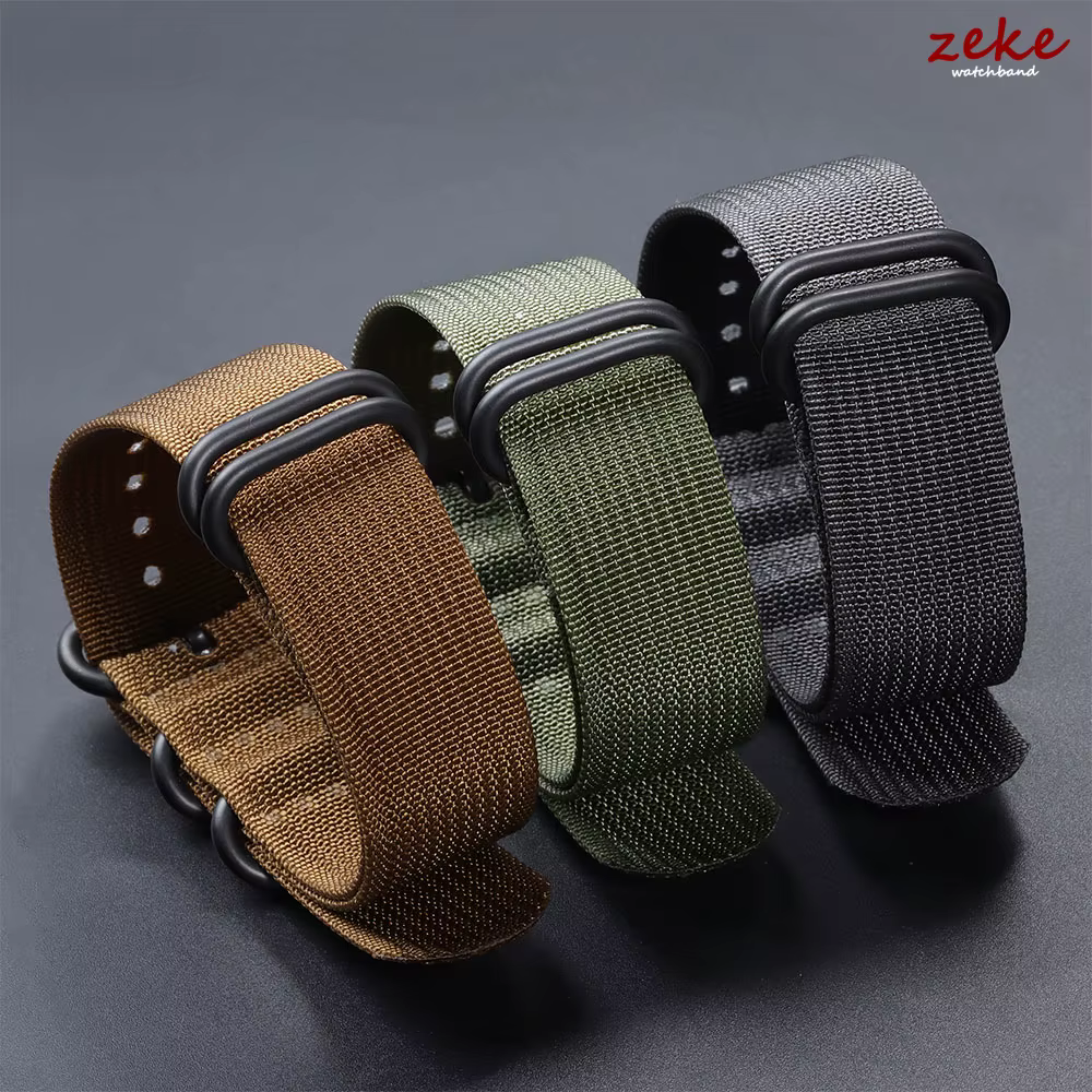 Bracelet de montre en Nylon nervuré