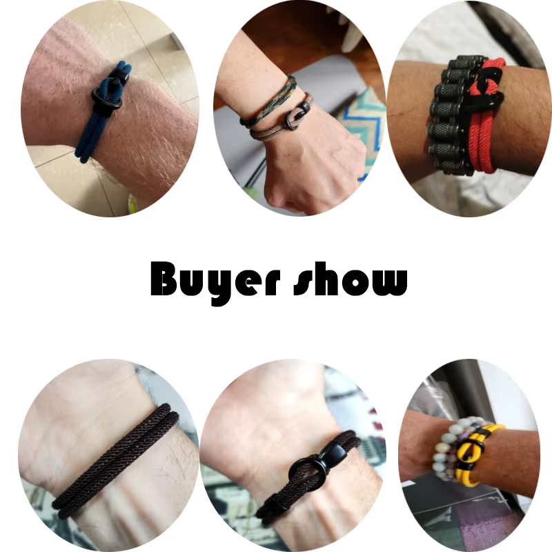 Bracelet en corde de qualité A pour hommes