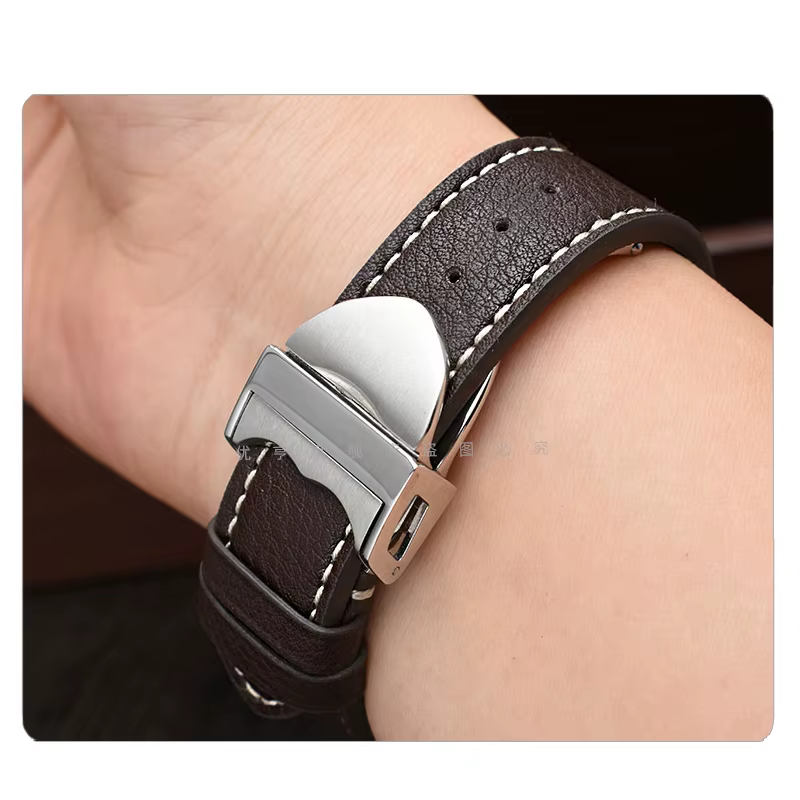 Bracelet de montre en cuir véritable