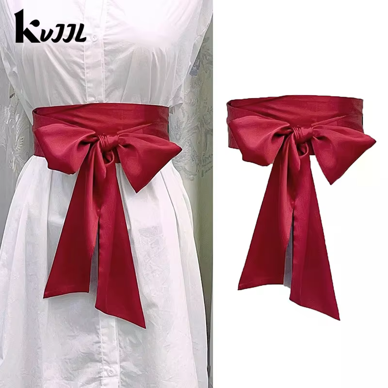 Ruban en satin large avec nœud 9,5x250cm multicolore, ceinture DIY pour femmes et filles, décoration de robe
