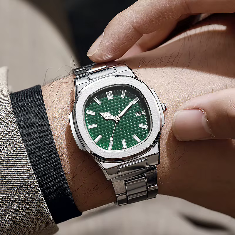 Montres pour hommes, montres carrées tendance pour hommes
