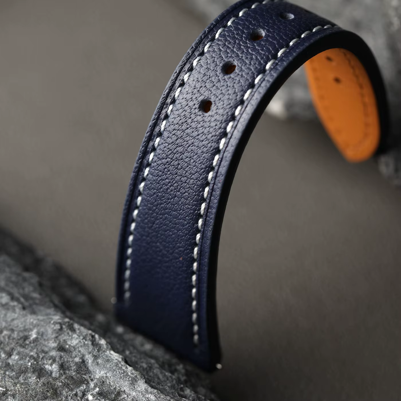 Bracelet en cuir de chèvre français fait à la main 18 19 20 21 22MM