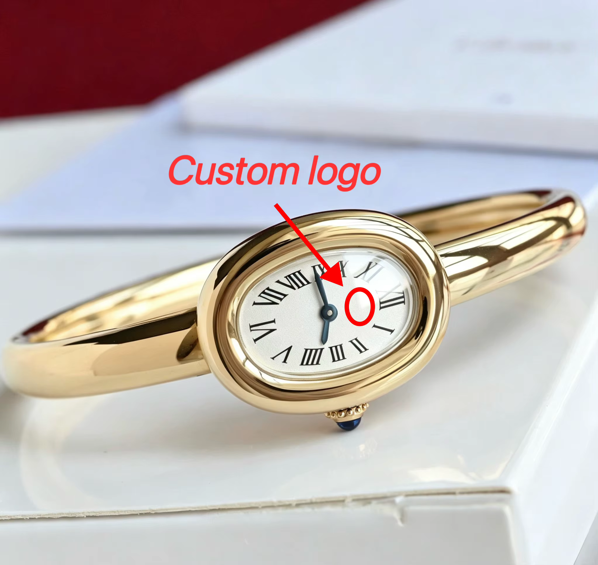 Nouvelle montre en acier quartz or pour femme, design luxueux, Reloj, étanche 3ATM, montre tendance en tailles 15, 16, 17 pour femmes