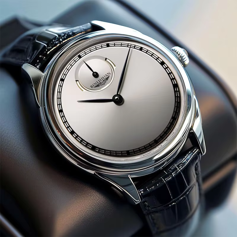 2025 nouvelle mode hommes d'affaires en cuir noir étanche montres à Quartz analogique montre-bracelet cadeau d'anniversaire