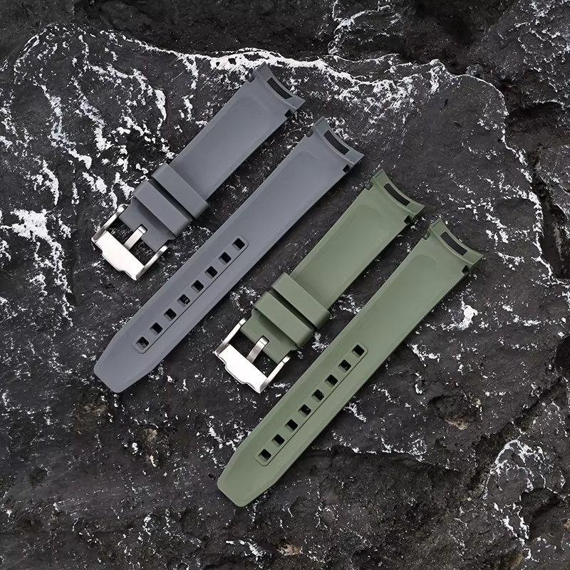 Bracelet en caoutchouc fluoré pour Tudor Black Bay série spécial 20mm extrémité incurvée FKM
