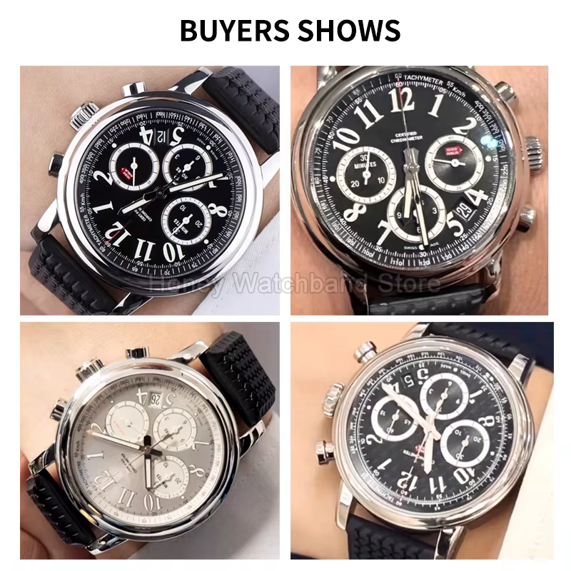 Accessoire de montre en Silicone noir 23mm, résistant aux produits chimiques, Interface droite à séchage rapide, pour Chopard Mille Miglia 168997 168511