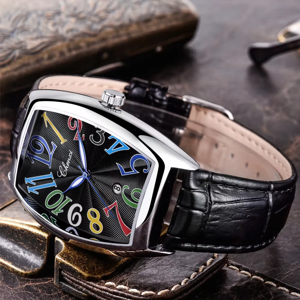 CHENXI montre à Quartz pour hommes de marque de luxe en cuir véritable étanche calendrier lumineux haute qualité montre-bracelet décontractée d'affaires