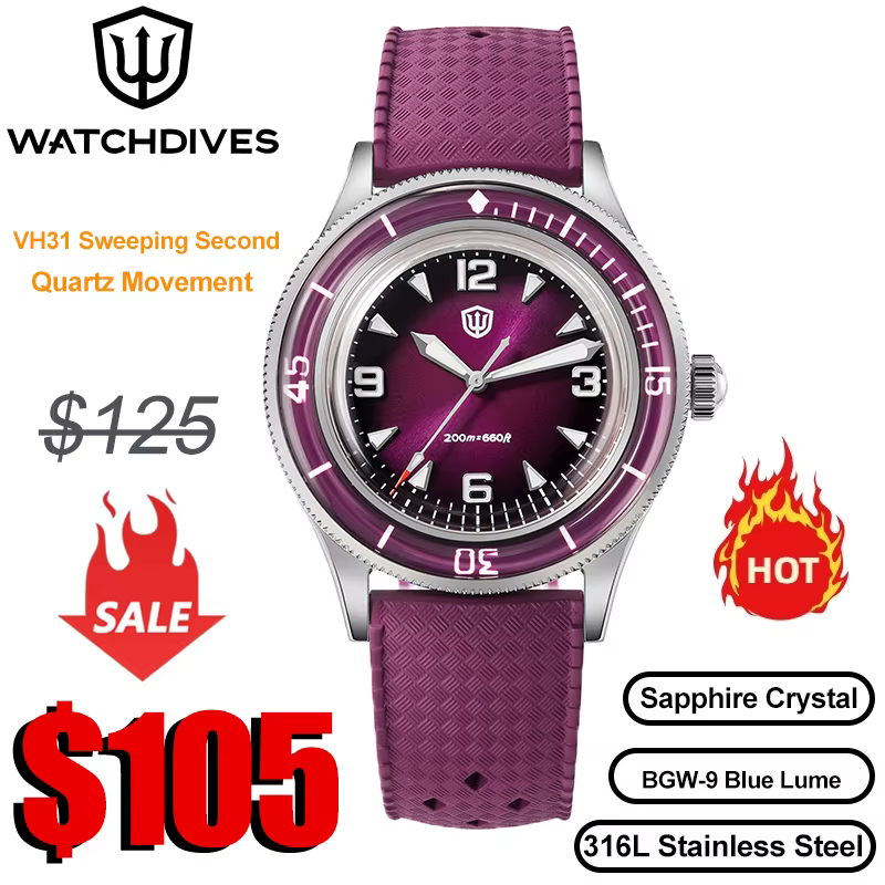 Watchdives – montre 50-Fathoms VH31