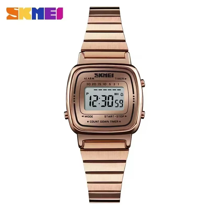 Skmei-Montre numérique étanche à petit cadran pour femme
