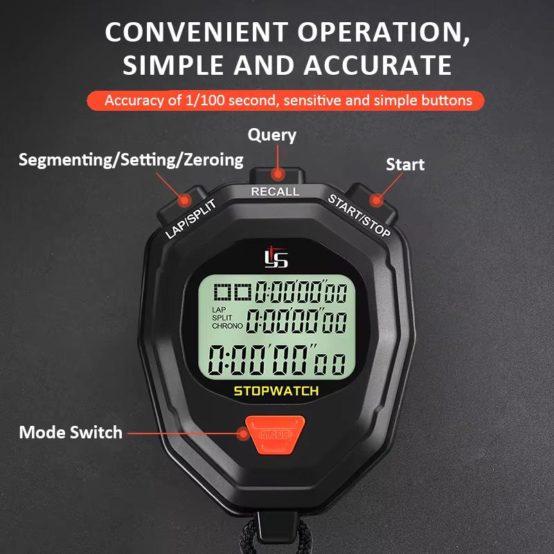 Chronomètre numérique électronique multifonction