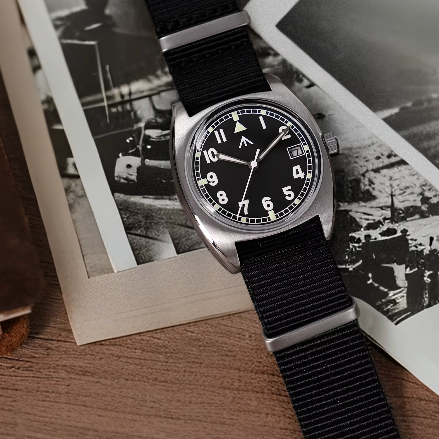 Militado ML17 hommes montres militaires mis5 Super 2035/GL12 mouvement à Quartz montre Luminova 100m montre-bracelet étanche boîte-cadeau