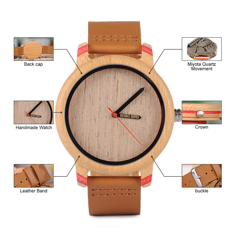 BOBO BIRD – montre en bois pour hommes et femmes