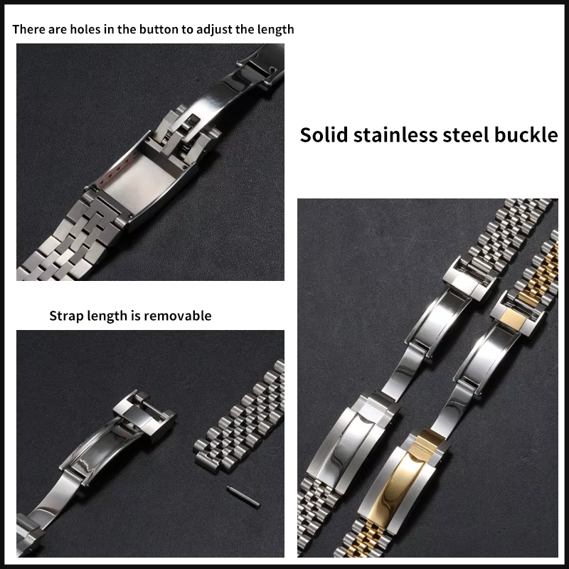 Bracelet de montre jubilé en acier inoxydable pour GMT Datejust Rolex Seiko Tudor remplacer