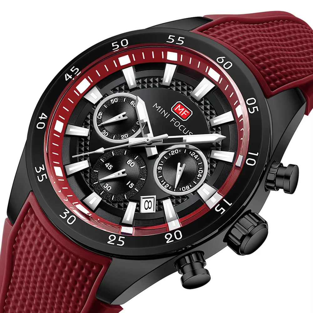 Montre-bracelet analogique à quartz sport décontractée Brighter Day large multifonction MF0627G 2026 MINI FOCUS