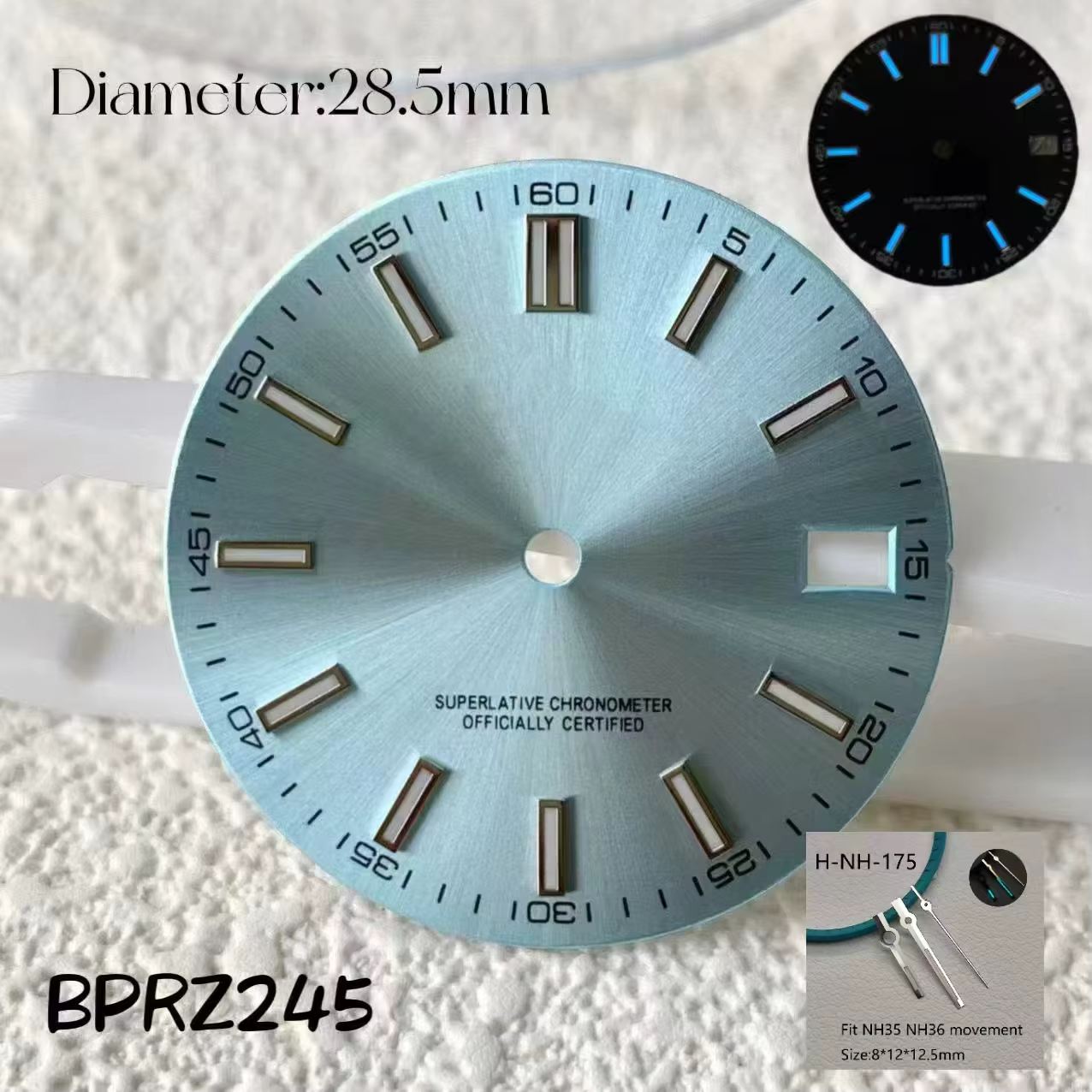 Cadran lumineux bleu avec logo S