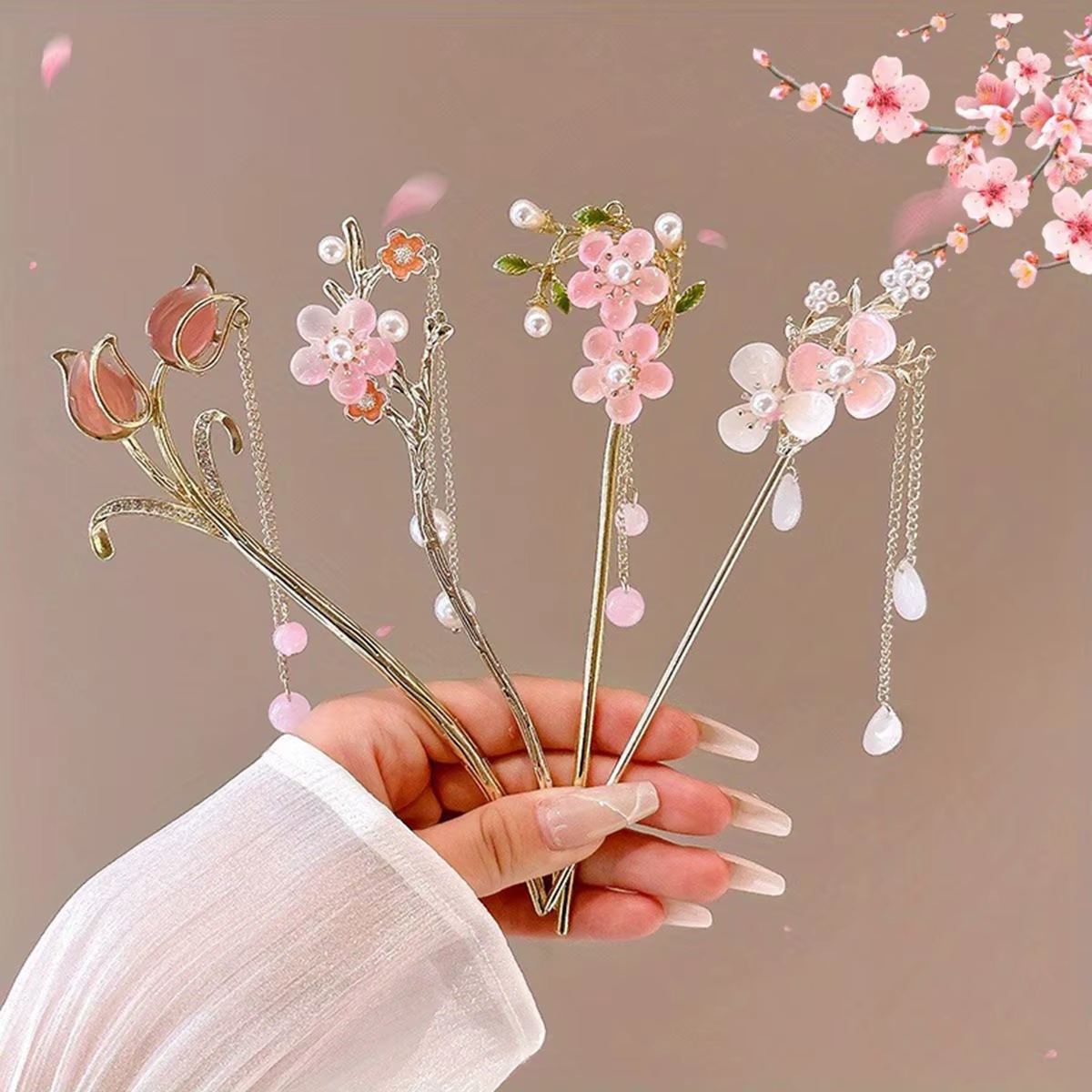 Accessoire de cheveux romantique de Style chinois, bijoux en alliage, aiguille à cheveux pour femmes, adapté à un usage quotidien, cadeaux, épingle à cheveux à la mode pour filles, 1 pièce