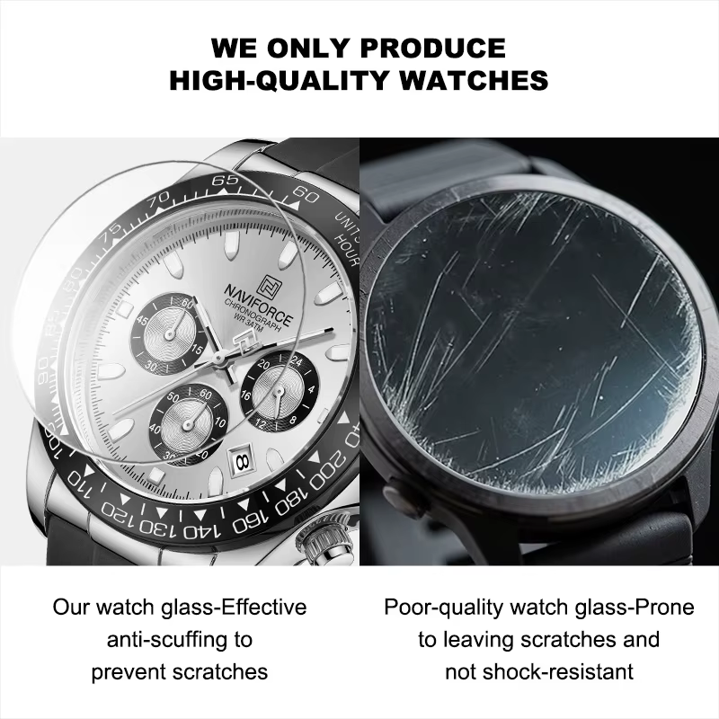 NAVIFORCE montres à la mode pour hommes bracelet en Silicone Sport décontracté chronographe lumineux montre-bracelet Relogio Masculino mâle cadeau 2025