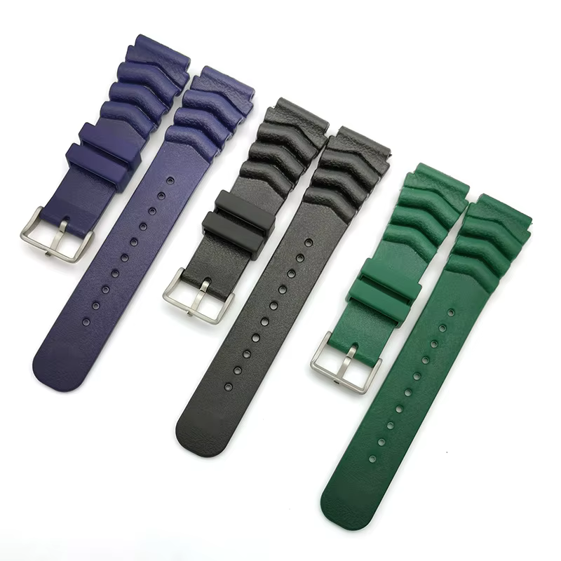 Bracelet de montre en résine de plongée pour Seiko
