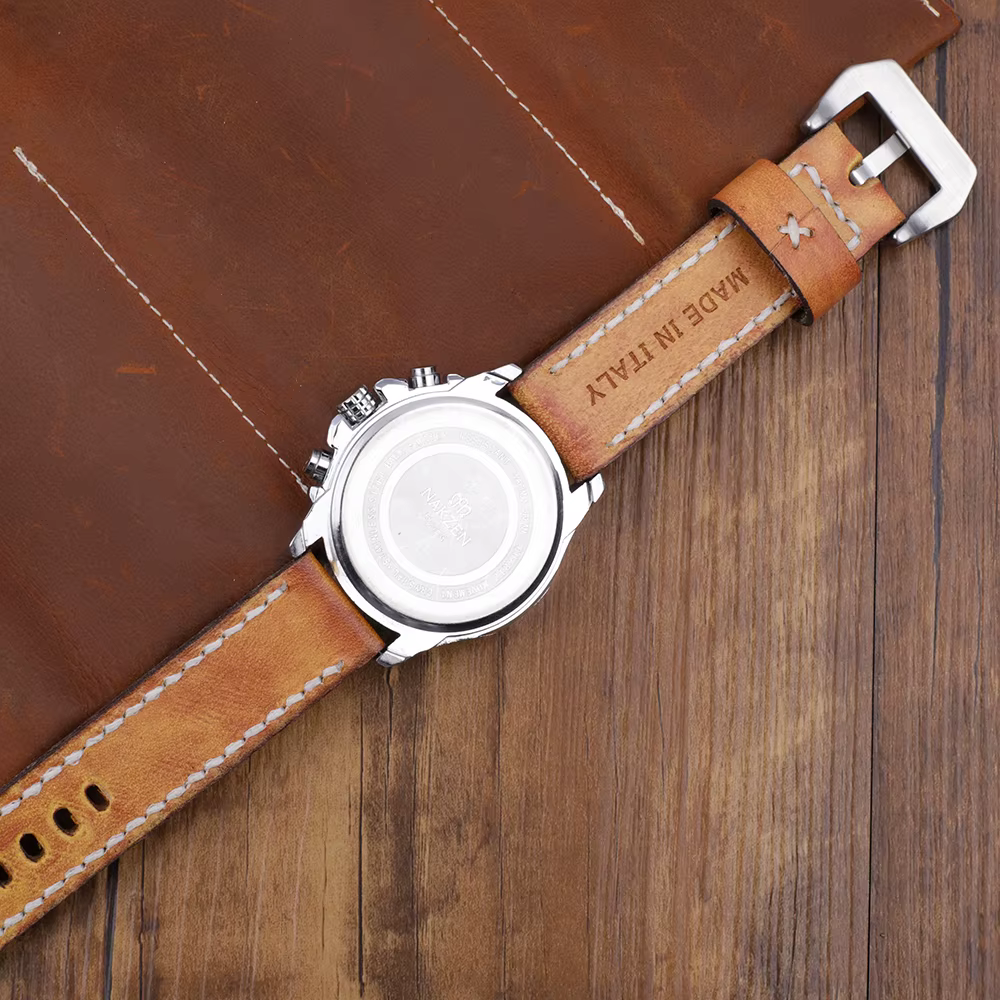 Bracelet de montre en cuir véritable pour Panerai