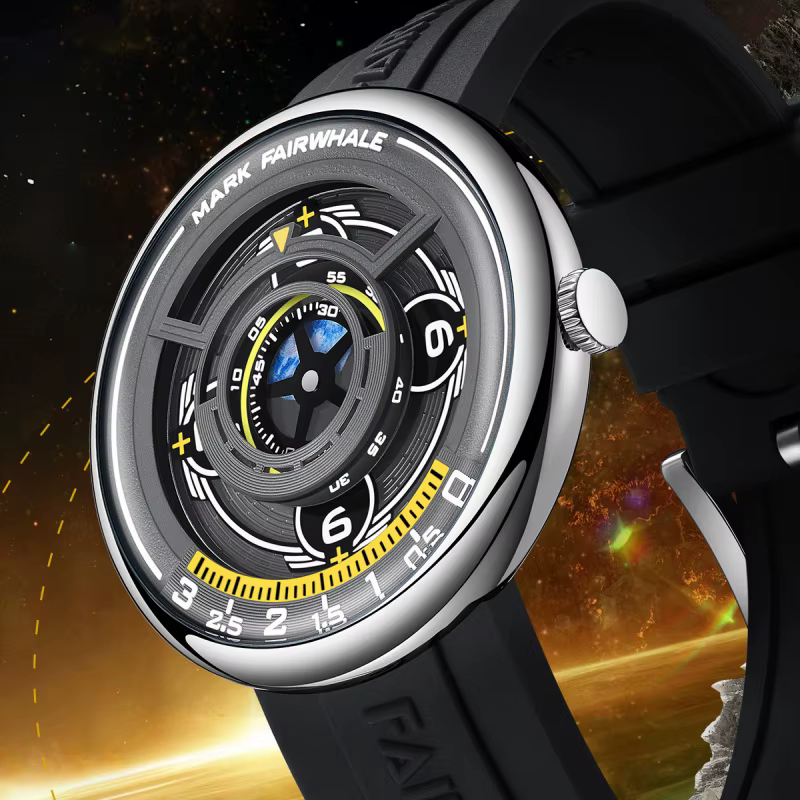 Mark Fairwhale 5990 à la mode décontracté terre 3D Relojes Hombre à la mode lumineux montre-bracelet sport montres à Quartz pour hommes cadeau