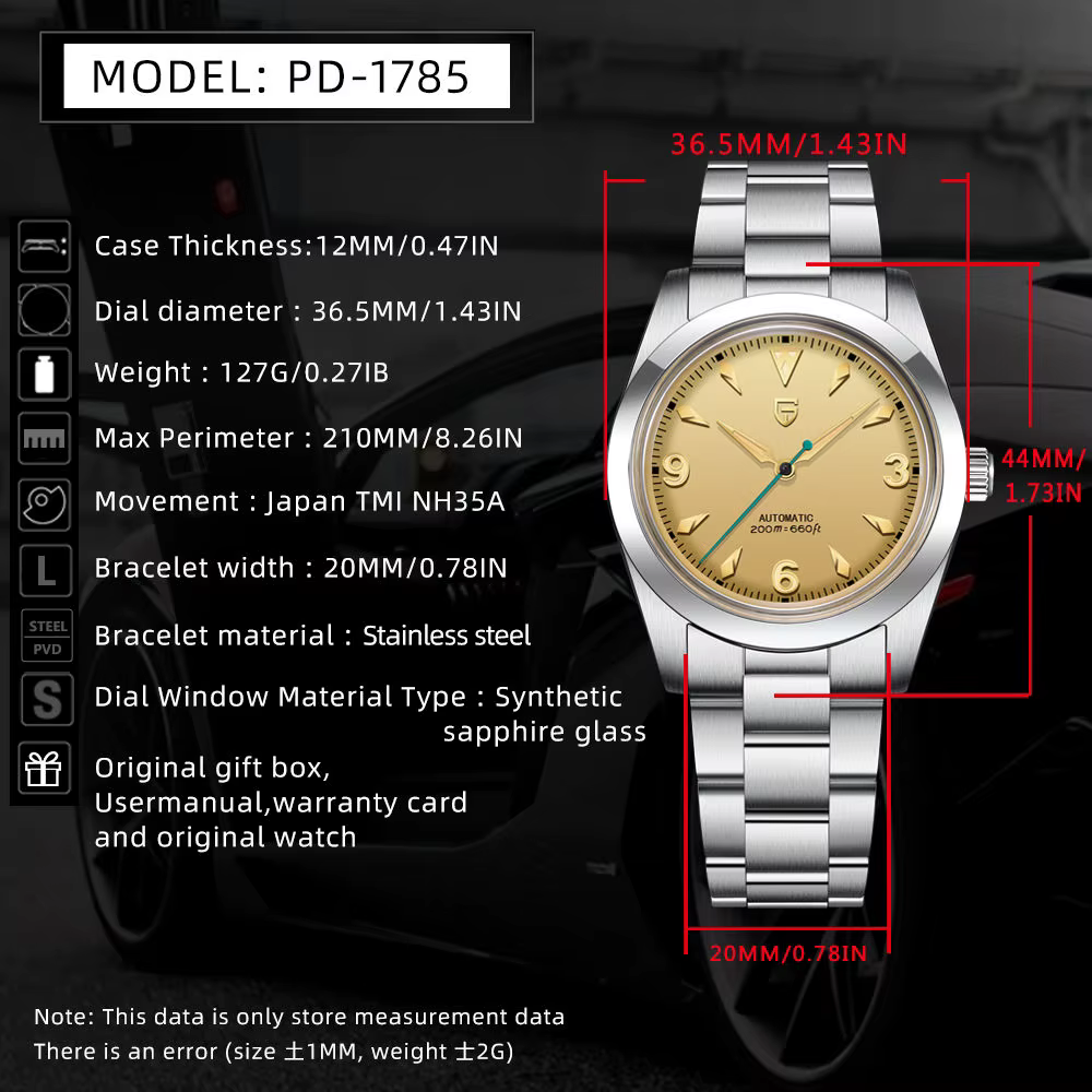 PAGANI DESIGN 2026 Nouvelle montre automatique mécanique pour homme Explorer NH35