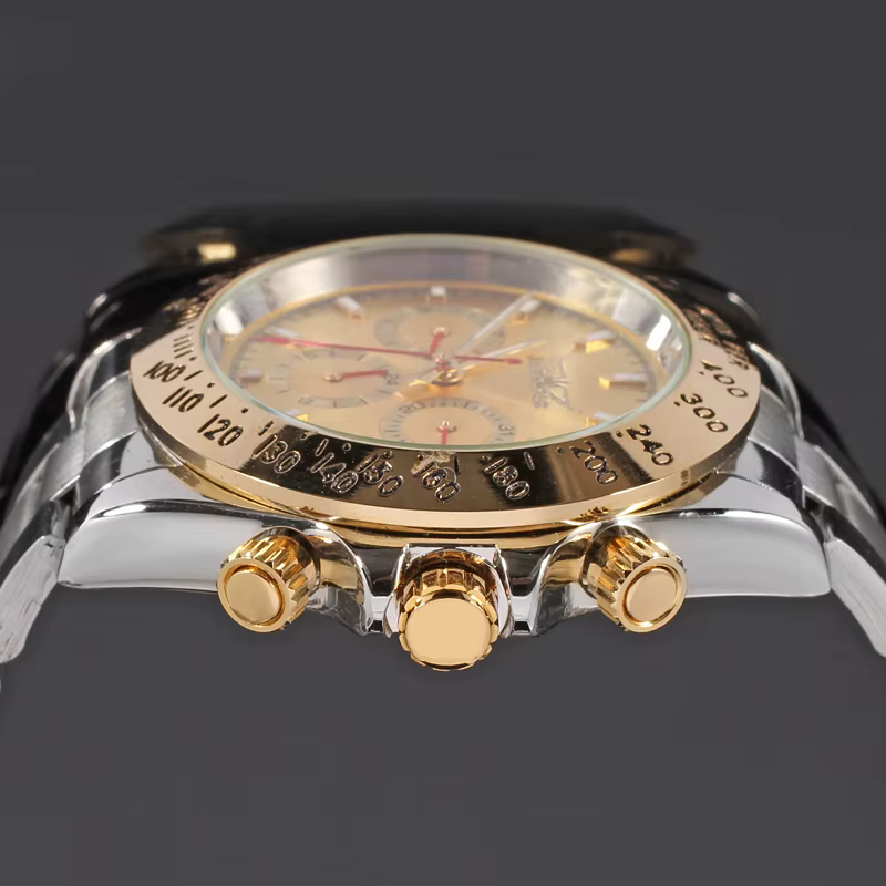 JARAGAR luxe multifonctionnel automatique homme montres en acier inoxydable Vintage mécanique étanche mâle poignet