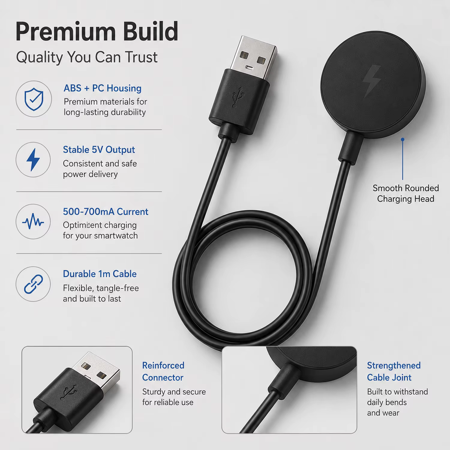 Câble de chargeur pour Michael Kors MKT5017 MKT5020 MKT5021 MKT5022 MKT5026 MKT5028 - Station de charge magnétique sans fil pour montre intelligente