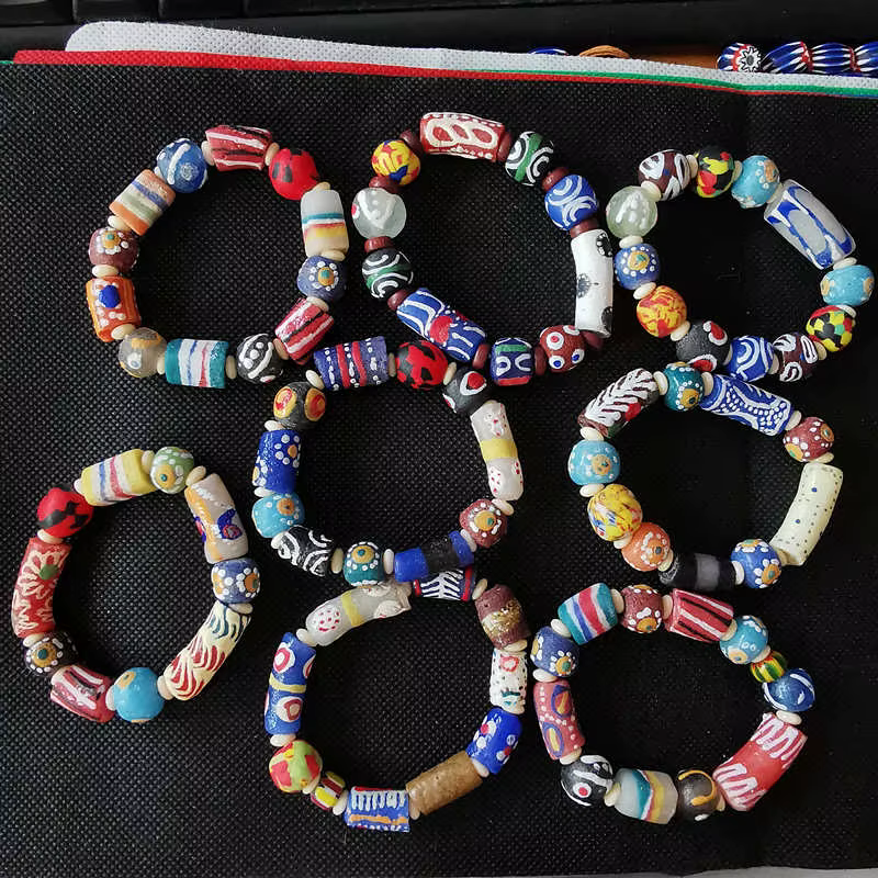 Bracelets perlés au chalumeau des Prairies commandés Perles colorées pour les filles BB-288