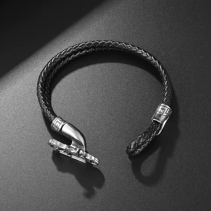 Bracelet de moto en cuir pour homme