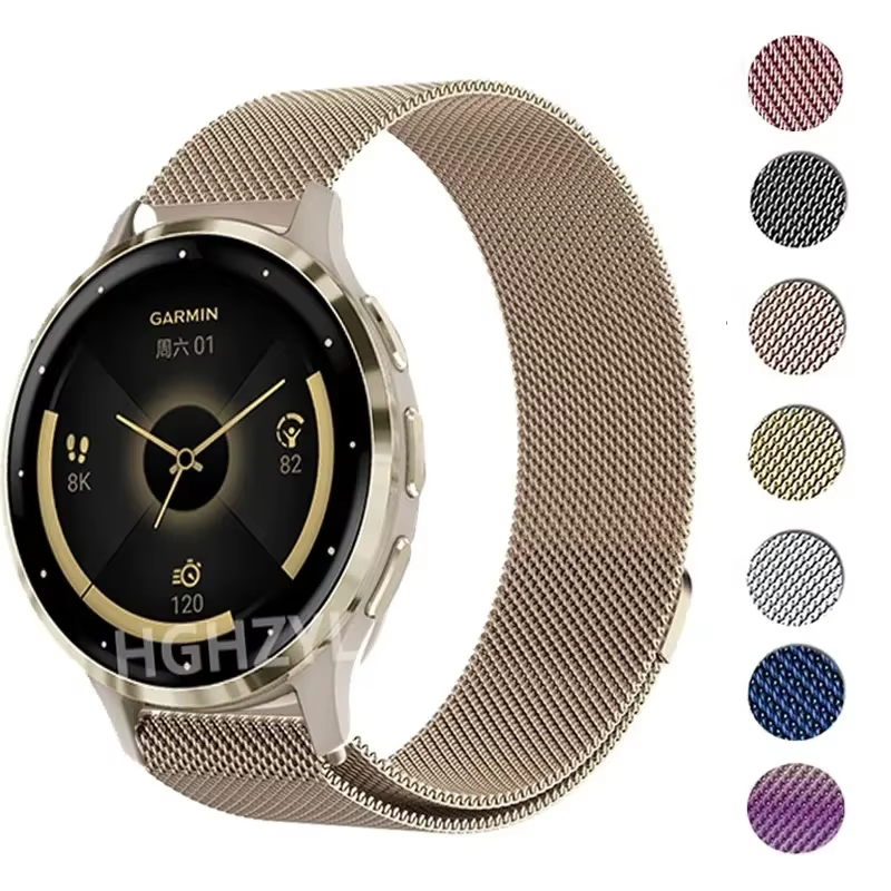 Bracelet en métal pour montre Garmin Vivoactive 5 4 3
