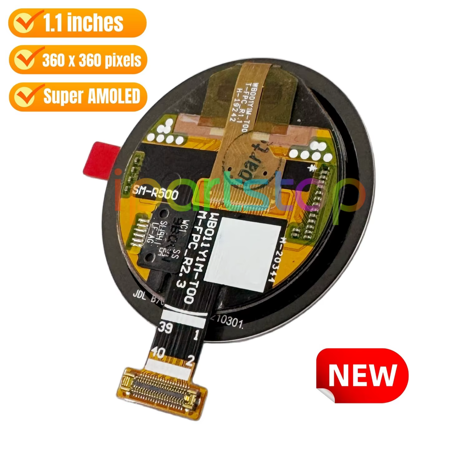 Écran tactile LCD Super AMOLED de remplacement iParts pour Samsung Galaxy Watch Active SM-R500, pièces de réparation OEM