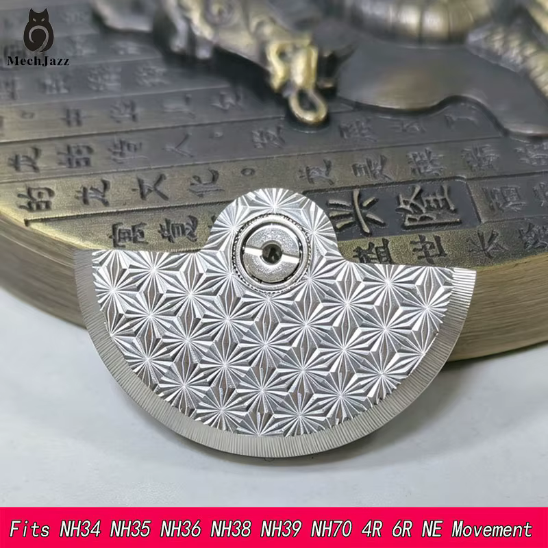 Rotor de montre à motif étoilé (poids oscillant) pour mouvement NH35