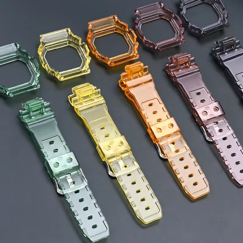 Lunette de bracelet en caoutchouc Transparent pour Casio G-SHOCK G-5600 DW5600 GW-M5610 TPU Sport étanche remplacer