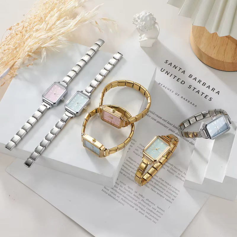 Bracelet de montre Simple en acier inoxydable pour femmes, pour étudiant, ami, femme, anniversaire, bijoux à bricoler soi-même, cadeau, vente en gros