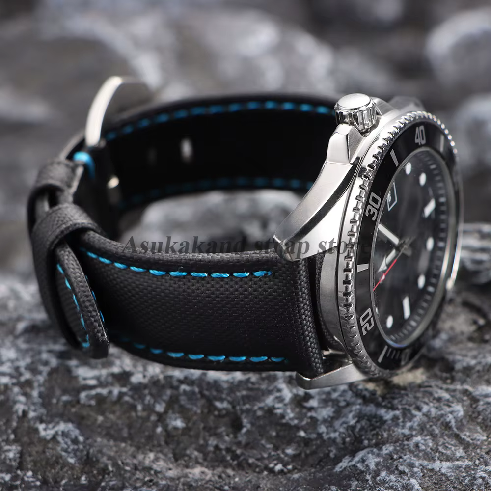 Bracelet de montre en toile de voile de qualité supérieure pour Seiko pour Panerai pour Blancpain 20mm 22mm 24mm