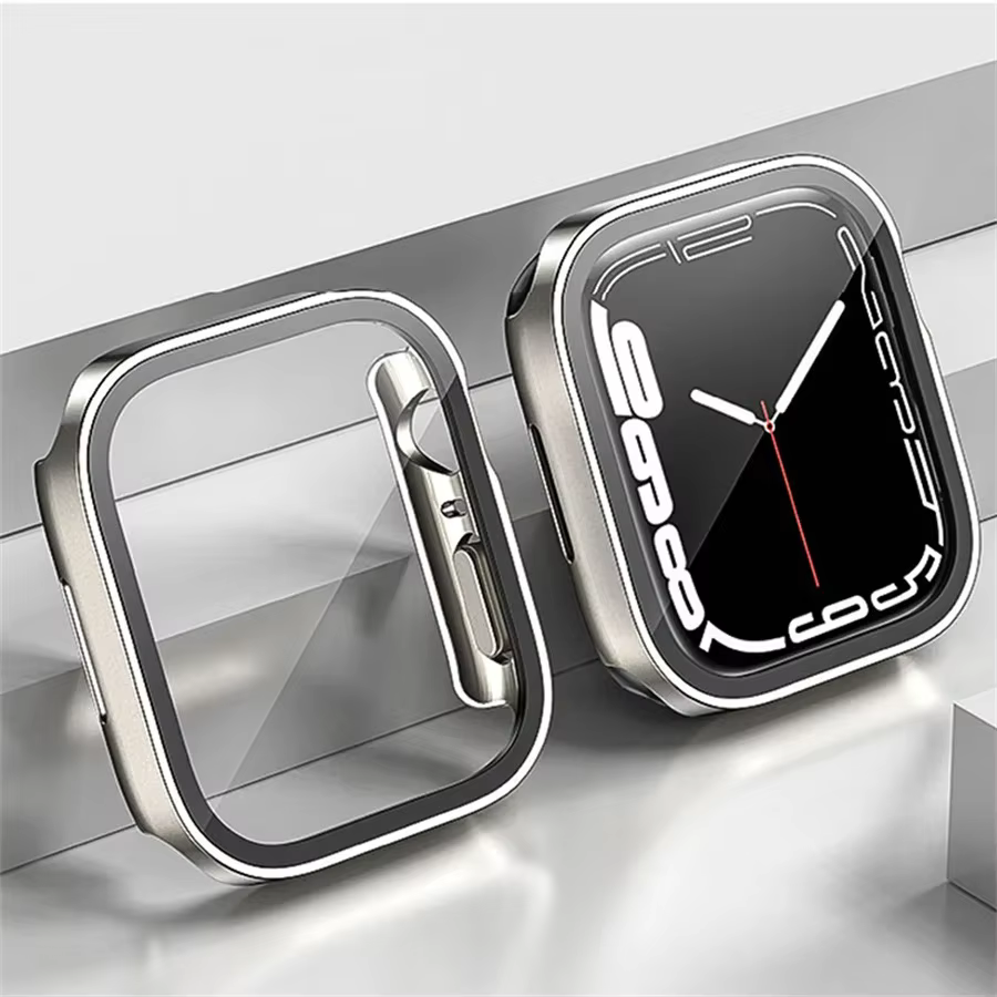 Verre + couvercle pour boîtier de montre Apple série 8 7 6 5 4 se 44mm 40mm 41mm 45mm