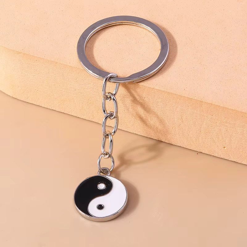 Porte-clés traditionnel chinois Tai Chi pour clé de voiture, cadeaux Souvenirs pour femmes et hommes, pendentif de sac à main, accessoires de bijoux à faire soi-même