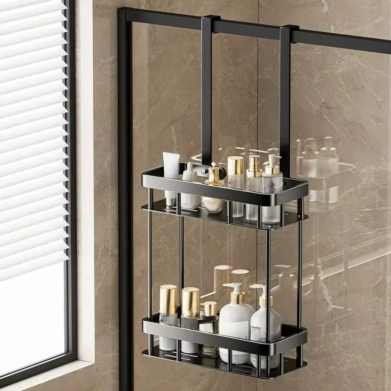 HOStorage-Caddie de douche au-dessus de la porte, étagère de douche à double couche, T1