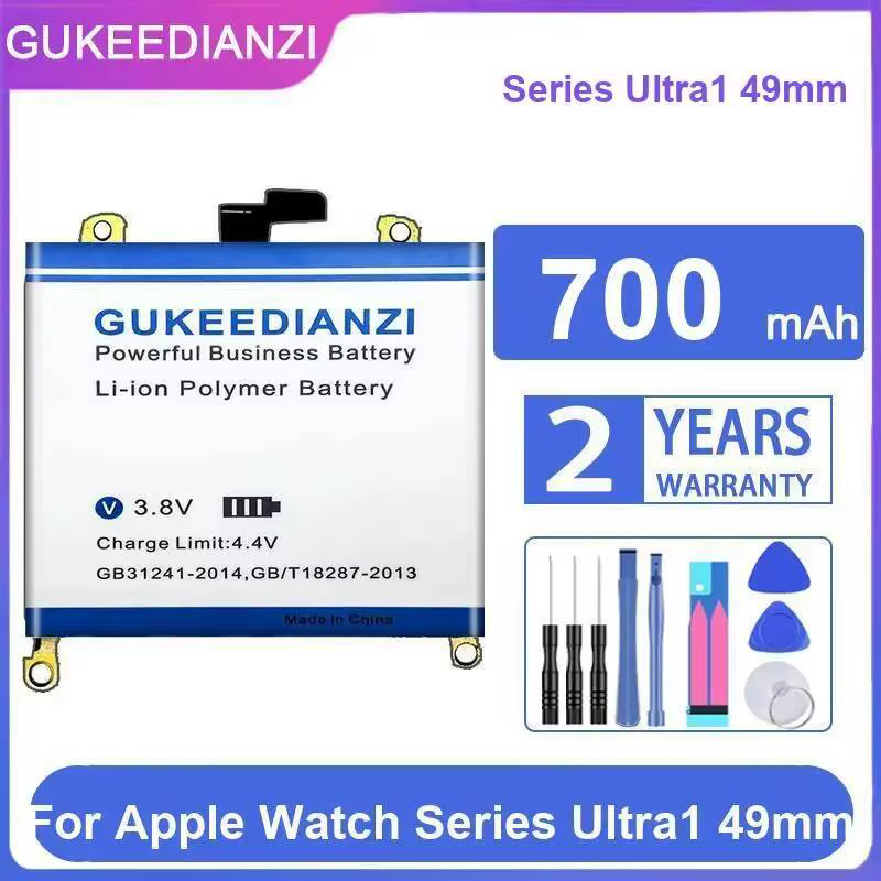 Batterie Ultra GPS 300-700 mAh pour Apple Watch Series 41MM 44MM 45MM SE SE2 1 2 3 4 5 6 7 8 9 40MM LTE 38MM 42MM
