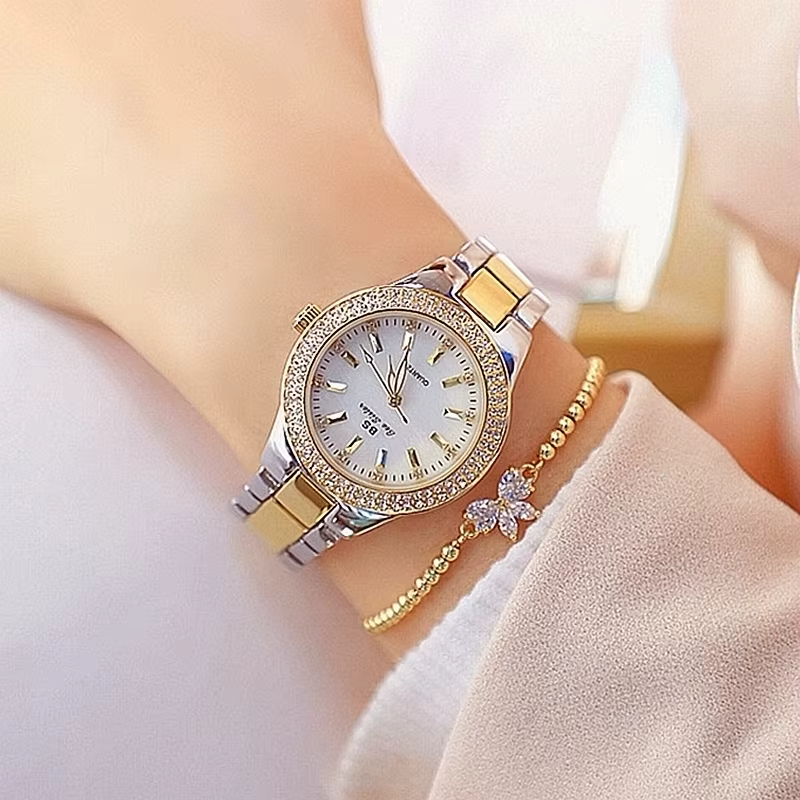 Mode décontracté femmes montre élégante marque de luxe bracelet en acier inoxydable Quartz robe montres pour femme cadeaux