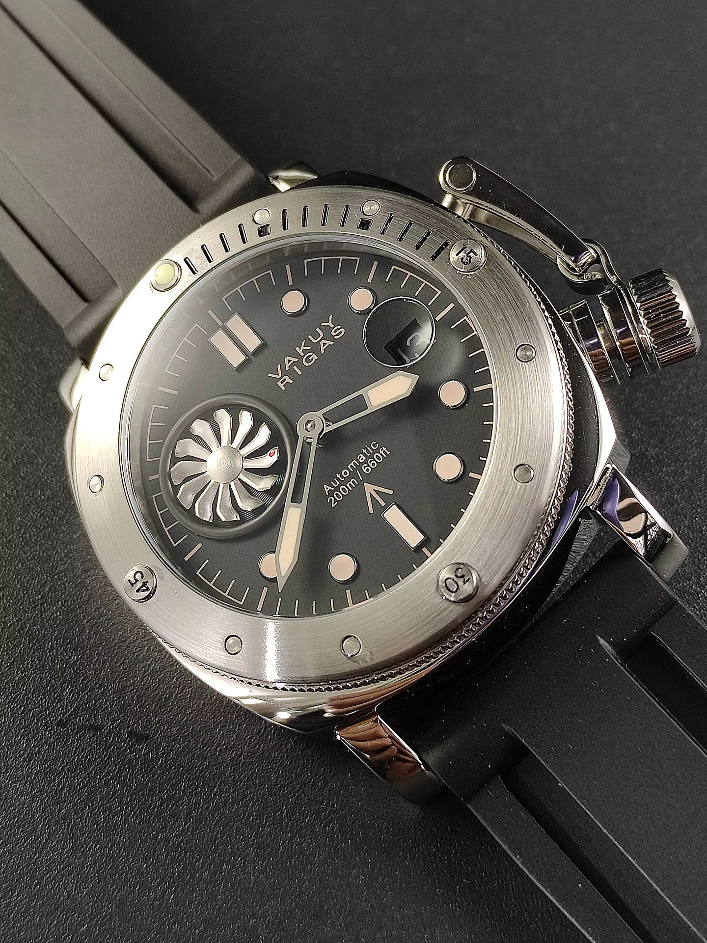 Montre militaire mécanique automatique pour hommes