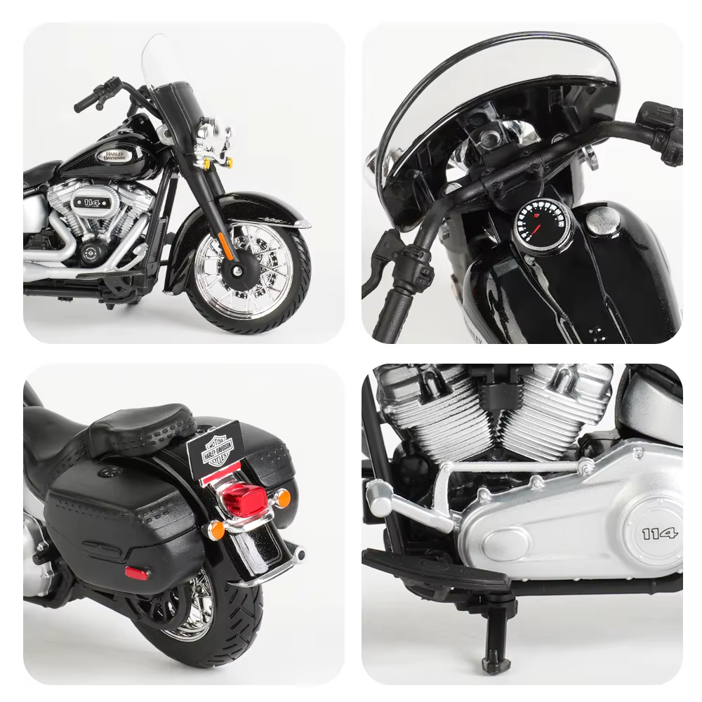Maisto 1:18 Harley Davidson 2024 HARLEY-DAVIDSON-HERITAGE véhicules classiques moulés sous pression loisirs de collection modèle de moto jouets