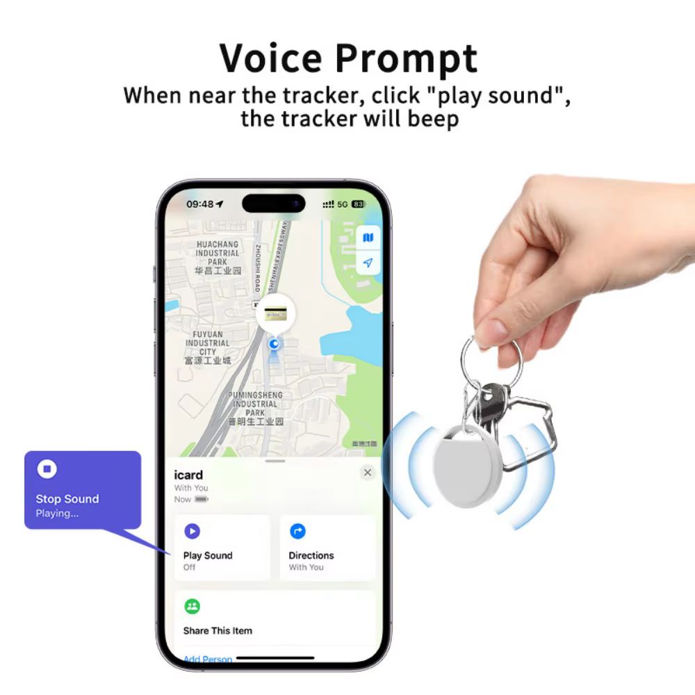 Étiquette GPS Smart Air Bluetooth, dispositif Anti-perte, traceur intelligent pour clés, portefeuille à bagages, étiquette intelligente, fonctionne avec Apple Find My (iOS uniquement)