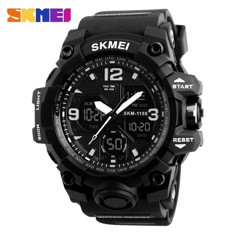 Skmei montre de Sport 5Bar étanche double affichage montres Relogio Masculino